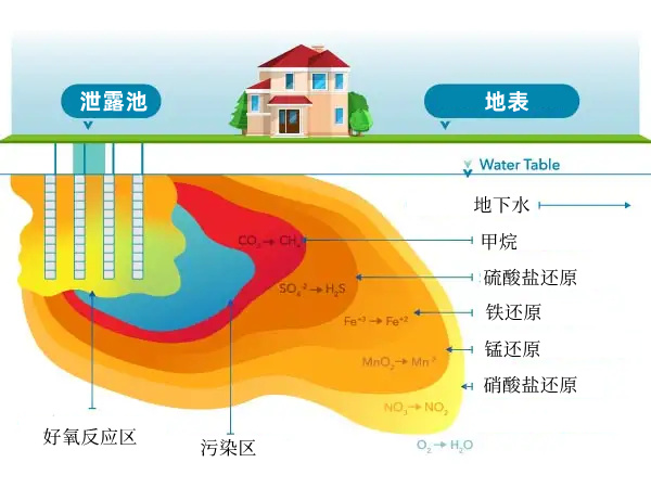 溶解氧是微生物在地下有機(jī)污染生物降解過(guò)程中使用的首選電子受體